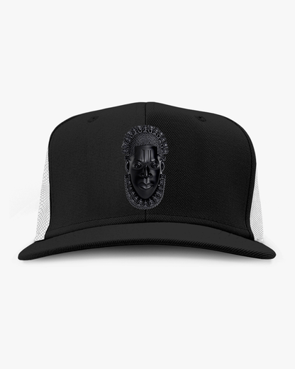 Queen Idia Black and White Trucker