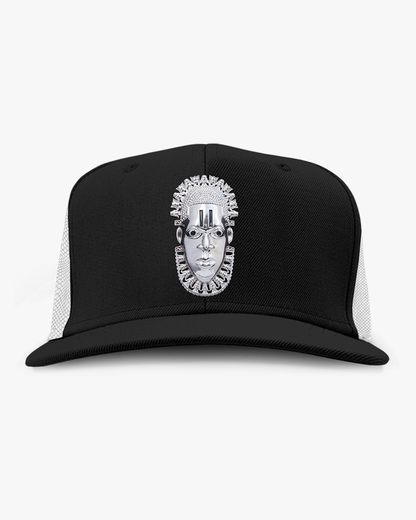 Queen Idia Black and White Trucker